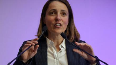 La secrétaire générale de la CGT Sophie Binet, le 13 avril 2026 à Paris