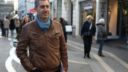 Le candidat à la présidentielle François Ruffin (Debout!) à Tours le 24 janvier 2026