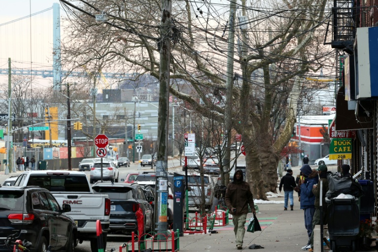 une rue du quartier de Tompkinsville à Staten Island, à New York, le 23 janvier 2026