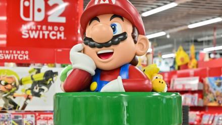 Le personnage "Super Mario" dans une boutique Nintendo, le 2 juin 2025 à Nagoya