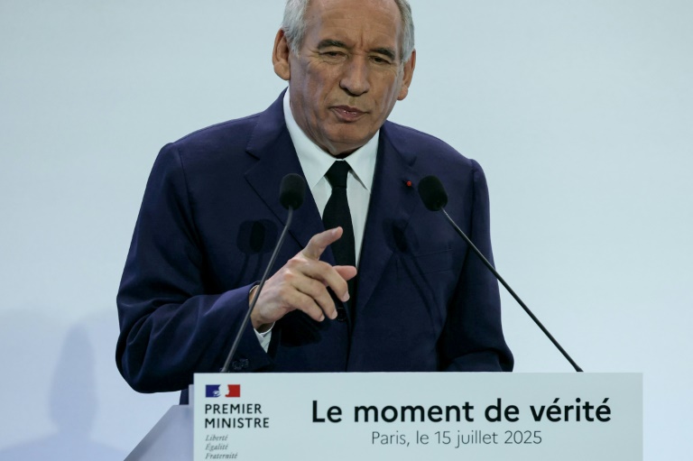 Le Premier ministre François Bayrou dévoile les orientations budgétaires du gouvernement, le 15 juillet 2025 à Paris