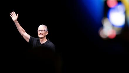 Le PDG d'Apple, Tim Cook, lors d'un événement à l'Apple Park à Cupertino, en Californie, le 9 septembre 2025