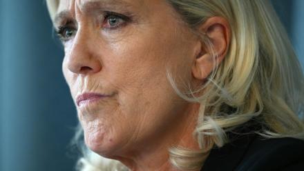 La candidate RN à la présidentielle Marine Le Pen à Moissac dans le Tarn-et-Garonne le 12 octobre 2026