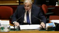 Le président LR du Sénat Gérard Larcher lors d'une session parlementaire le 23 janvier 2025 à Paris