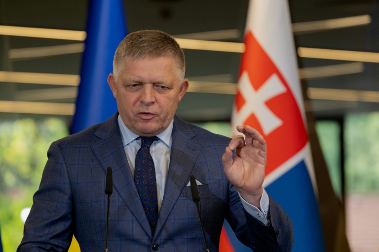 Le Premier ministre slovaque Robert Fico à Oujgorod, en Ukraine, le 5 septembre 2025