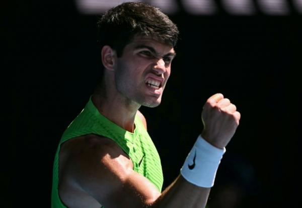 L'Espagnol Carlos Alcaraz lors de l'Open d'Australie, le 30 janvier 2026