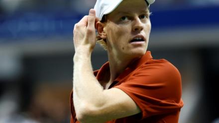 L'Italien Jannik Sinner durant la finale de l'US Open 2025 face à l'Espagnol Carlos Alcaraz le 7 septembre 2025