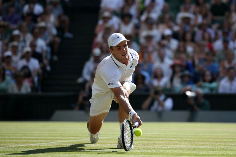 Le Britannique Arthur Féry en quarts de finale de Wimbledon contre l'Italien Flavio Cobolli le 8 juillet 2026 à Londres