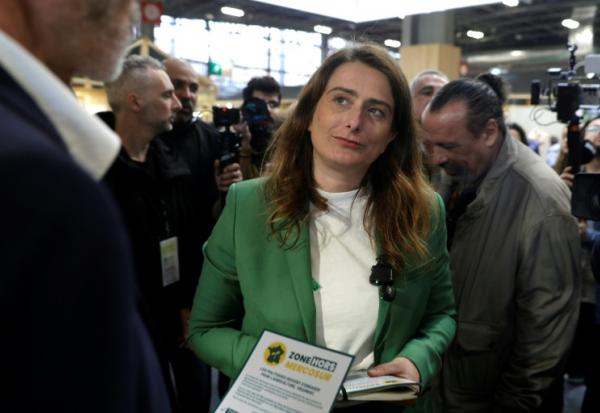 La secrétaire nationale des Ecologistes, Marine Tondelier au Salon de l'agriculture, Porte de Versailles à Paris, le 26 février 2026