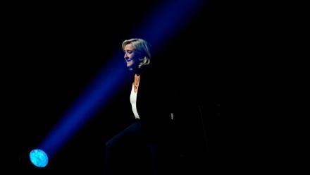 La leader du Rassemblement national (RN) Marine Le Pen, à Mâcon le 1er mai 2026.