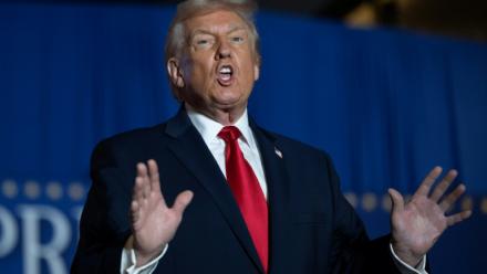 Donald Trump lors d'un rallye organisé sur le thème du coût de la vie à Mount Pocono, en Pennsylvanie, le 9 décembre 2025