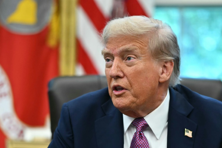 Le président américain Donald Trump lors d'un échange avec la presse à la Maison Blanche à Washington, aux Etats-Unis, le 5 septembre 2025