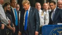 Donald Trump après l'énoncé du verdict de son procès, au tribunal de Manhattan à New York le 30 mai 2024