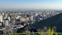 La ville de Téhéran vue depuis le parc Pardisan, le 22 avril 2026 en Iran 
