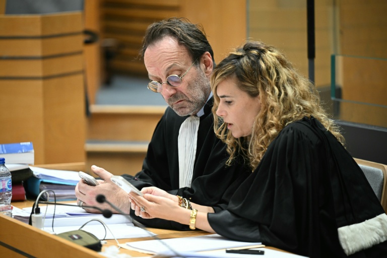 Les avocats de Cédric Jubillar, Alexandre Martin et Emmanuelle Franck, à la cour d'assises du Tarn, à Albi, le 13 octobre 2025