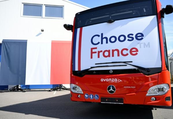 Un bus Choose France à Ligny-en-Barrois, dans la Meuse, le 19 mai 2025