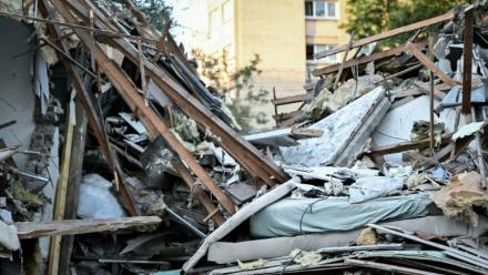 Les décombres d'un pavillon après une explosion provoquée par une fuite de gaz à Aubervilliers, en Seine-Saint-Denis le 6 septembre 2026