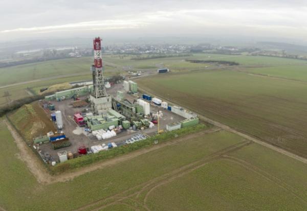 Vue aérienne du forage de Pontpierre, en Moselle, le 23 janvier 2026