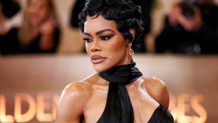 L'actrice américaine Teyana Taylor assiste à la cérémonie des Golden Globes à Beverly Hills, Etats-Unis, le 11 janvier 2026