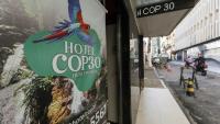 L'"Hôtel COP30" à Belem, dans l'Etat de Para, le 25 août 2025 au Brésil