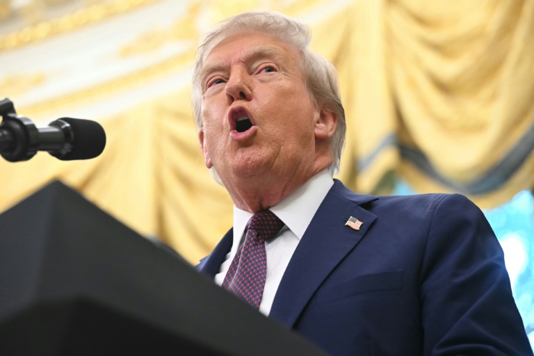 Le président américain Donald Trump lors d'un point presse à la Maison Blanche, à Washington, aux Etats-Unis, le 2 septembre 2025