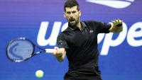 Le Serbe Novak Djokovic lors de son quart de finale contre l'Américain Taylor Fritz, le 2 septembre 2025 à New York