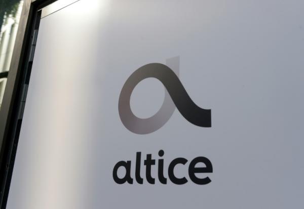 Logo du groupe Altice, le 11 avril 2019 à Paris