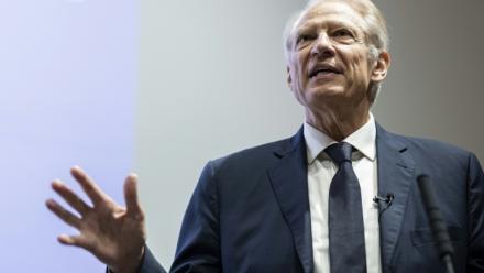 L'ancien Premier ministre Dominique de Villepin à Strasbourg le 12 mai 2026