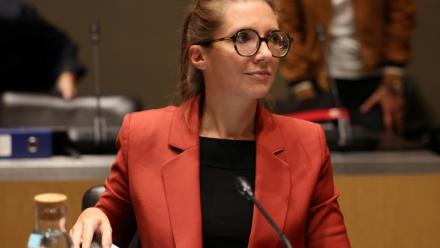 La ministre déléguée chargée de l'Égalité entre les femmes et les hommes, Aurore Bergé, à l'Assemblée nationale le 16 septembre 2026