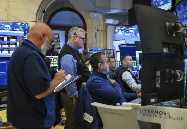 Des opérateurs à la Bourse de New York, le 27 juillet 2026