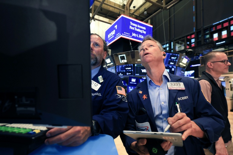 Des opérateurs à la Bourse de New York le 6 juillet 2026