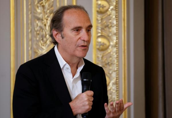 Le milliardaire français Xavier Niel à l'Elysée, à l'occasion d'un sommet sur l'intelligence artificielle, le 21 mai 2024 à Paris 