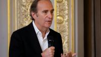 Le milliardaire français Xavier Niel à l'Elysée, à l'occasion d'un sommet sur l'intelligence artificielle, le 21 mai 2024 à Paris 