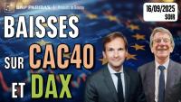 Baisses sur CAC40 et DAX - 100 % Marchés - 16/09/2025 - S