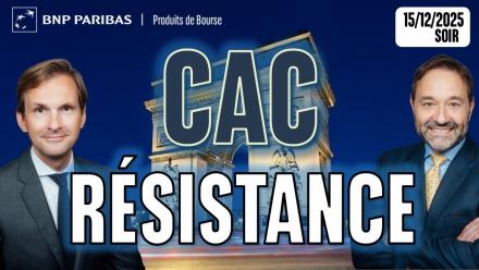 CAC40 : échec sous résistance - 100 % Marchés - 15/12/2025 - S
