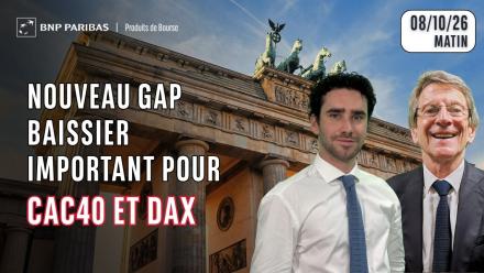 GAP BAISSIER SUR CAC40 ET DAX - 100 % Marchés - 08/10/26 - M