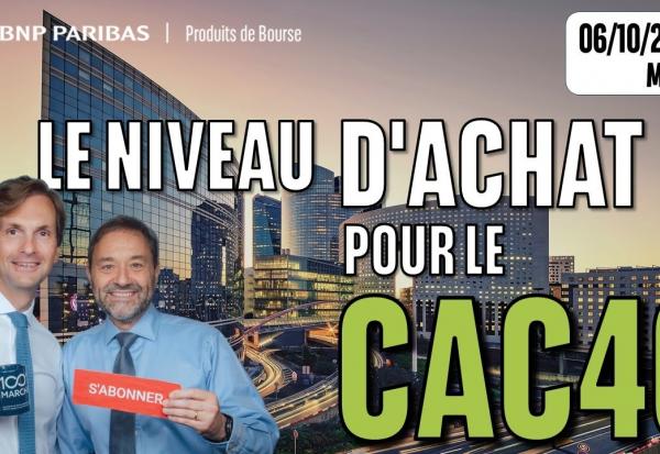Le niveau d'ACHAT pour le CAC40 - 100 % Marchés -  06/10/2025 - M